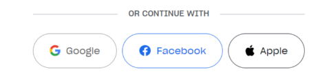 Sign Up With Apple, Google, or Facebook