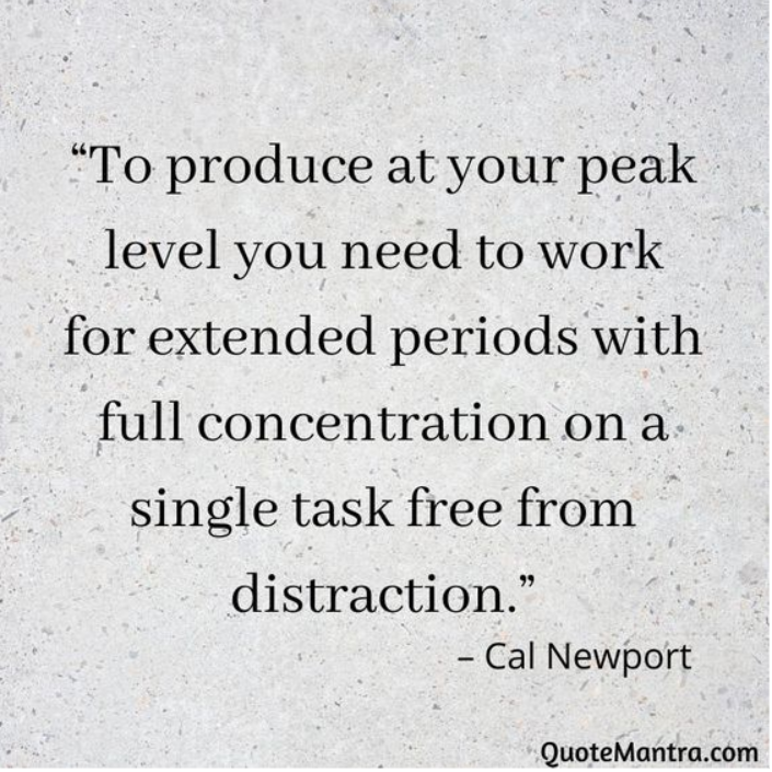 Mindfulness Quotes - Cal Newport